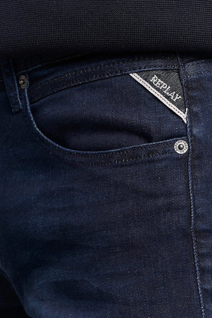 Grover Power Stretch Straight Fit Jeans Dark Blue