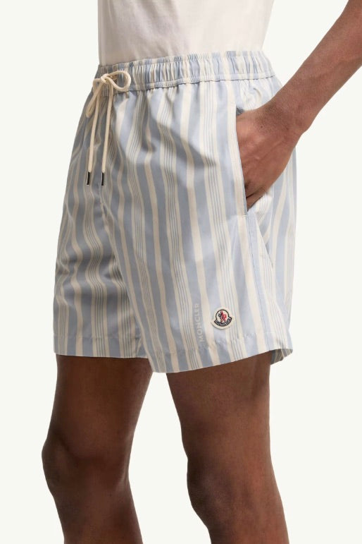 Striped Swim Shorts White/Blue