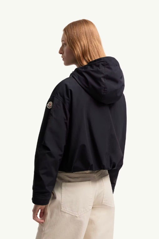 MONCLER Eucalyptus Hooded Short Down Jacket Navy - Dale