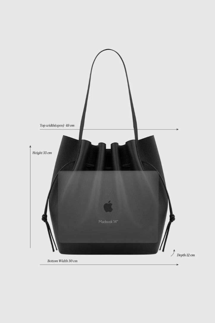 Scallop Tote Suede Ganache