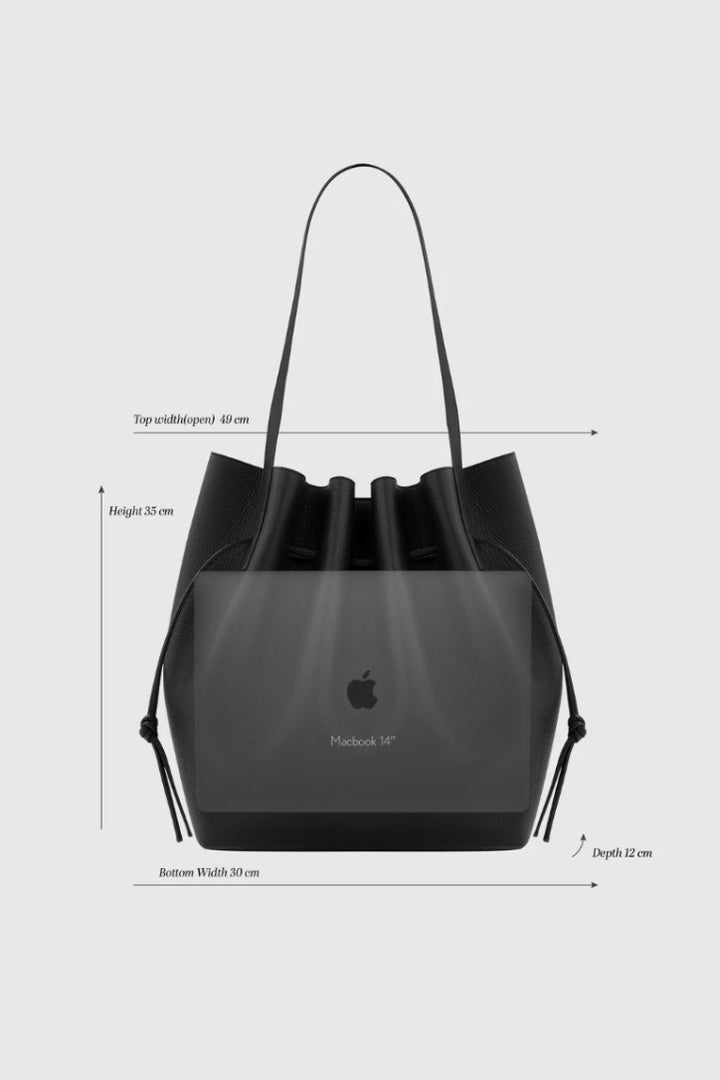 Scallop Tote Suede Ganache