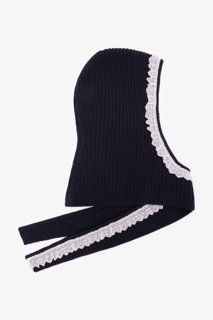 Compact Wool Balaclava Lace Sky Captain