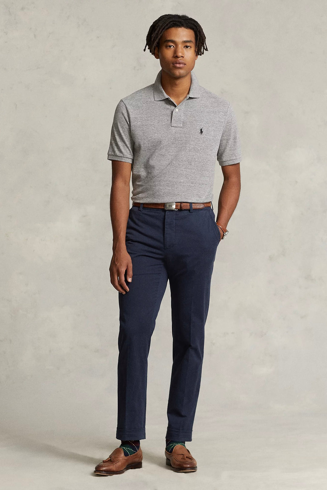 The Iconic Mesh Polo Shirt Canterbery Heather