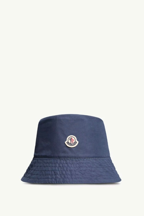 Reversible Striped Cotton Bucket Hat Blue&White