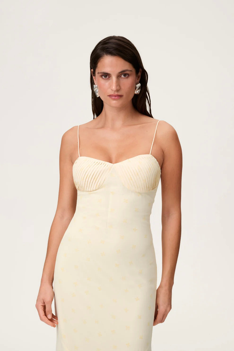 Marseille Maxi Dress Yellow Bow