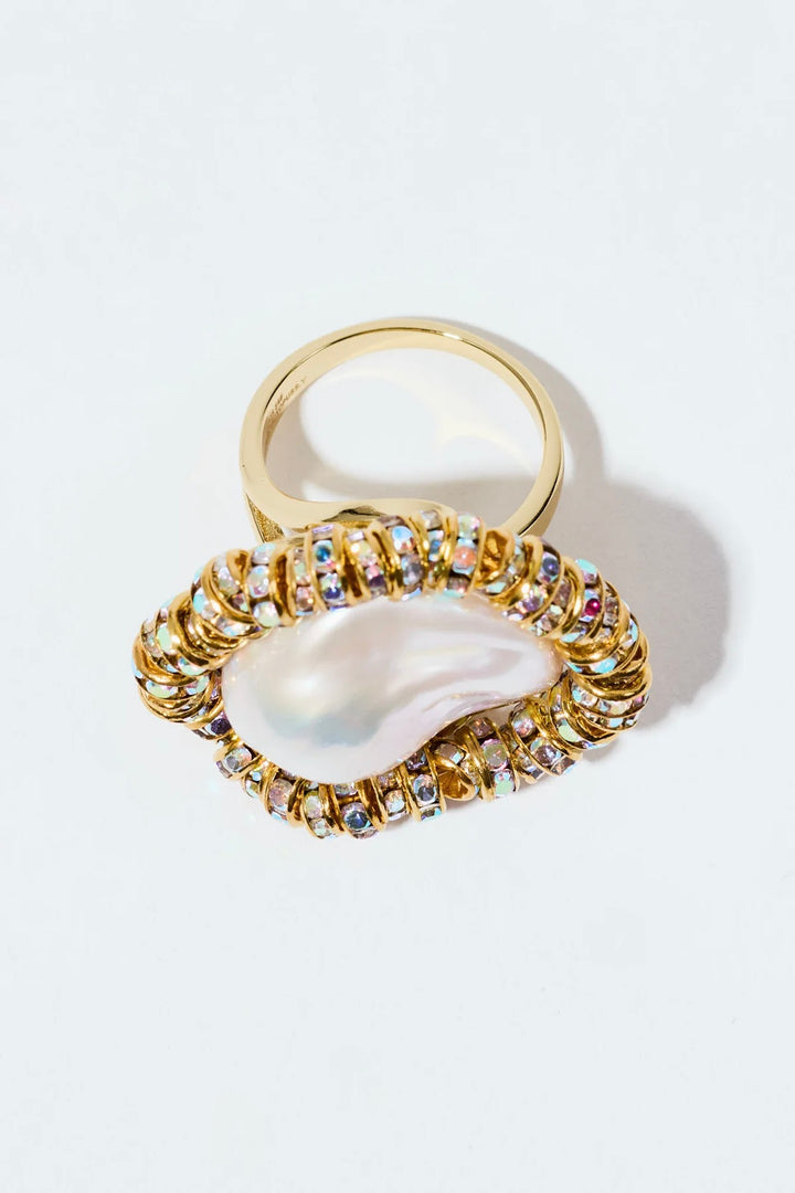 Baroque Diamond Ring Gold