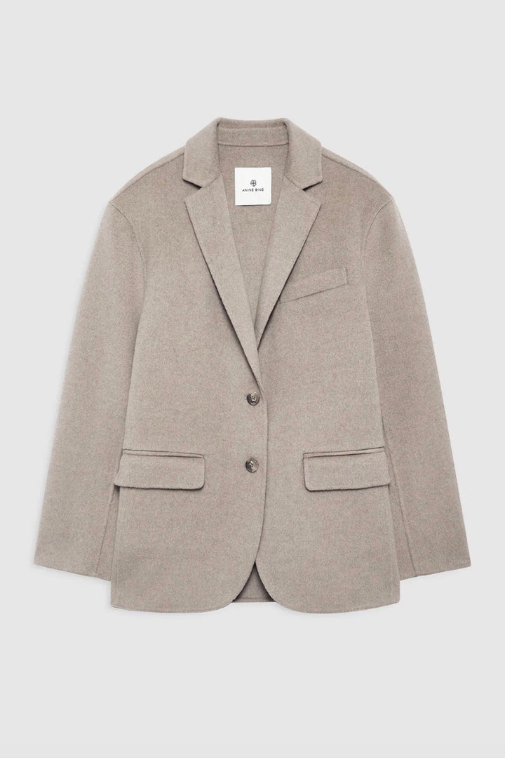 Quinn Blazer Oatmeal Melange Cashmere Blend
