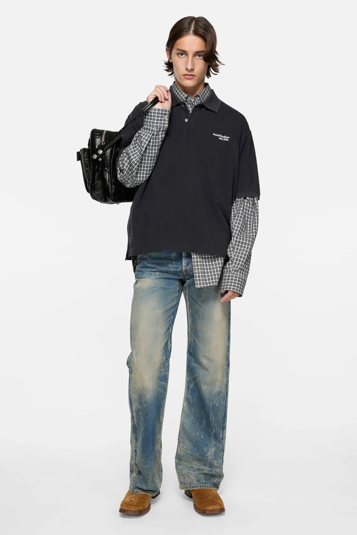 Washed Logo Polo Black