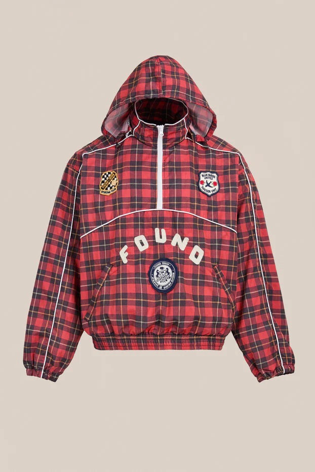 Red Plaid Track Jacket