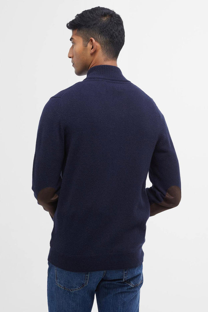 Essential Elbow Patch Jumper Navy