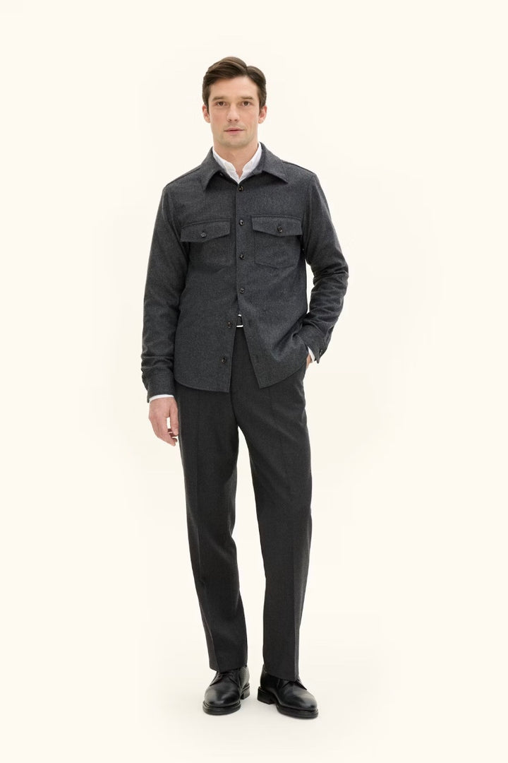 Magnus Shirt Jacket Earth Grey