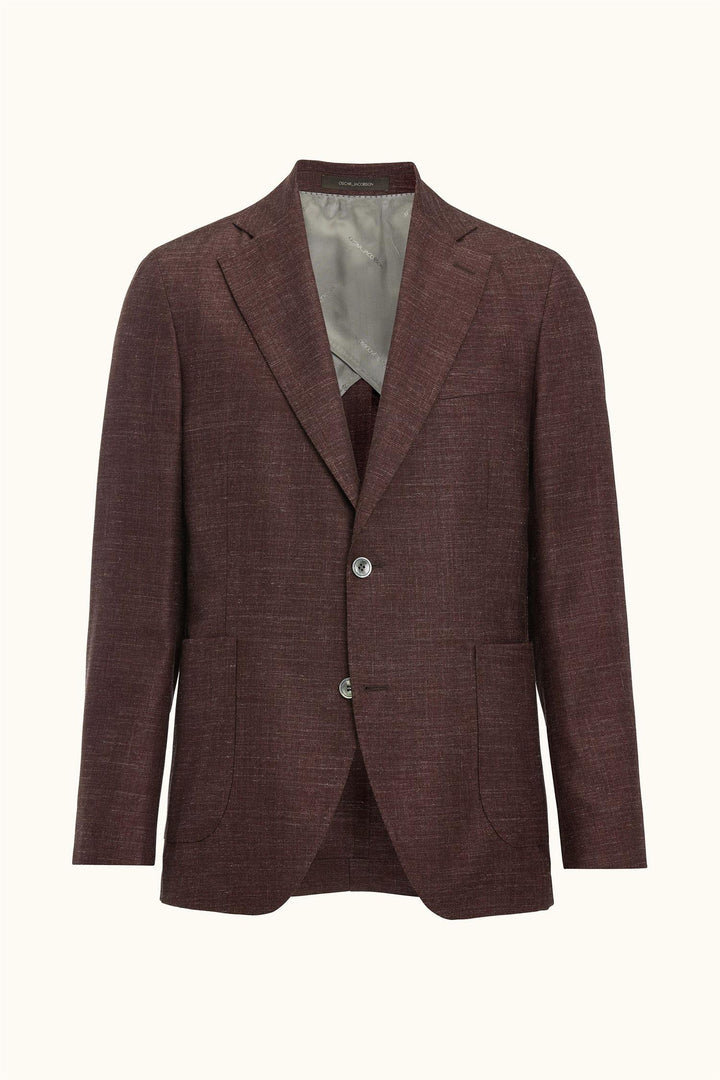 OSCAR JACOBSON Ferry Patch Soft Blazer Port Red - Dale