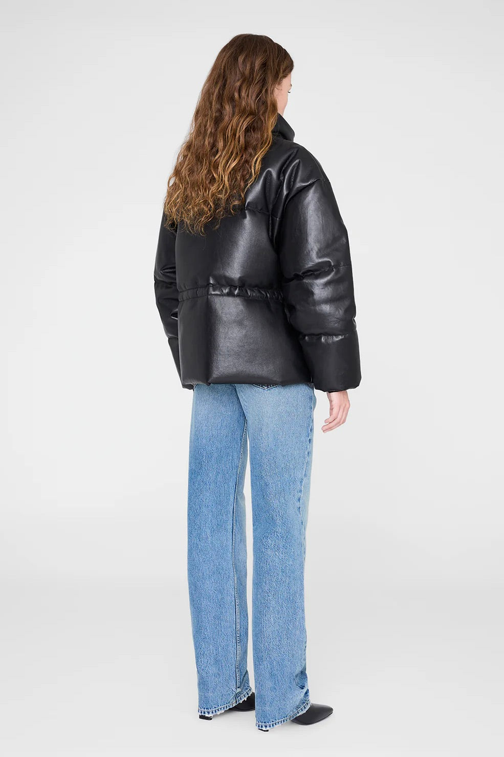 Oslo Puffer Black Recycled Leather