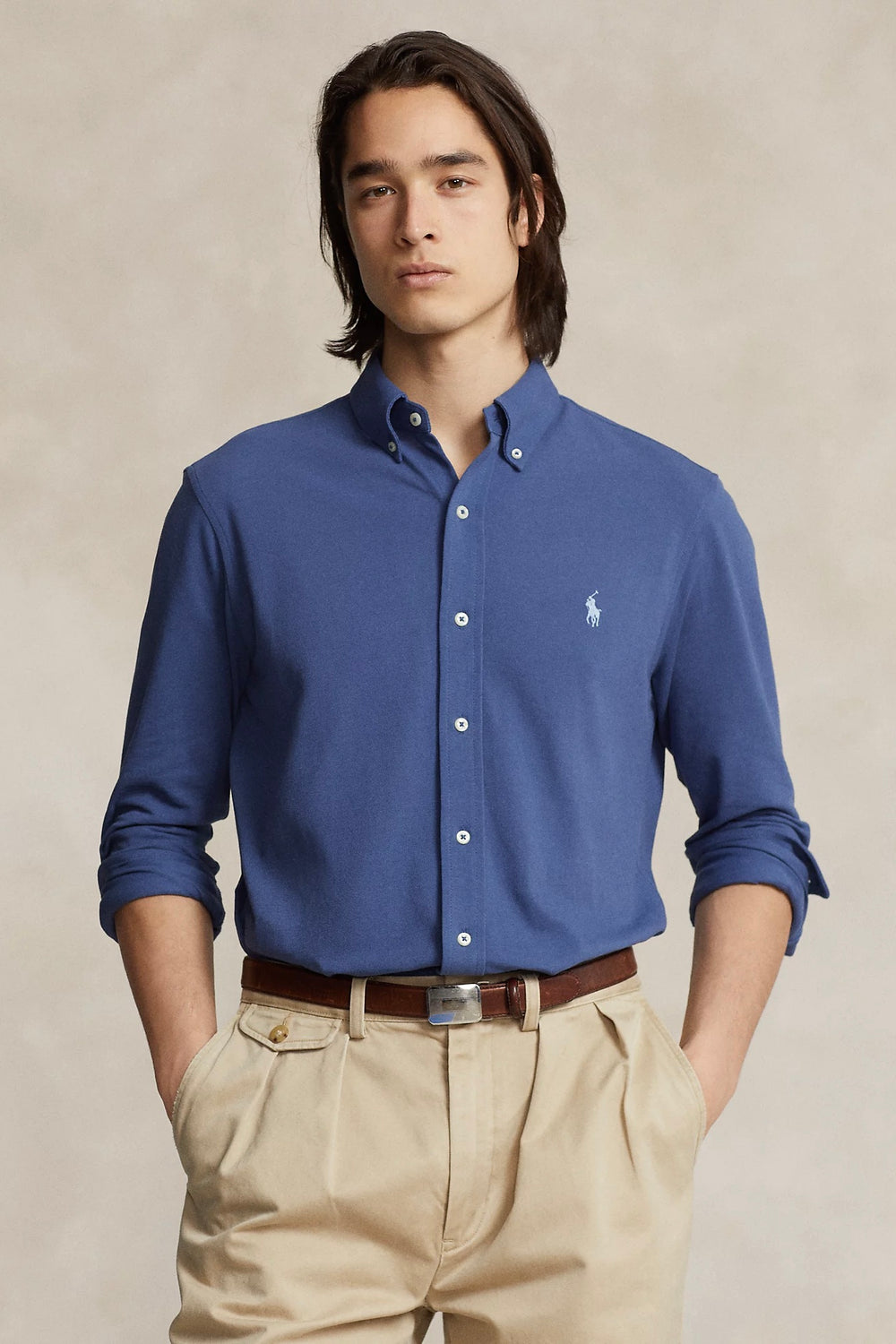 POLO RALPH LAUREN - Featherweight Mesh Shirt Old Royal - Dale