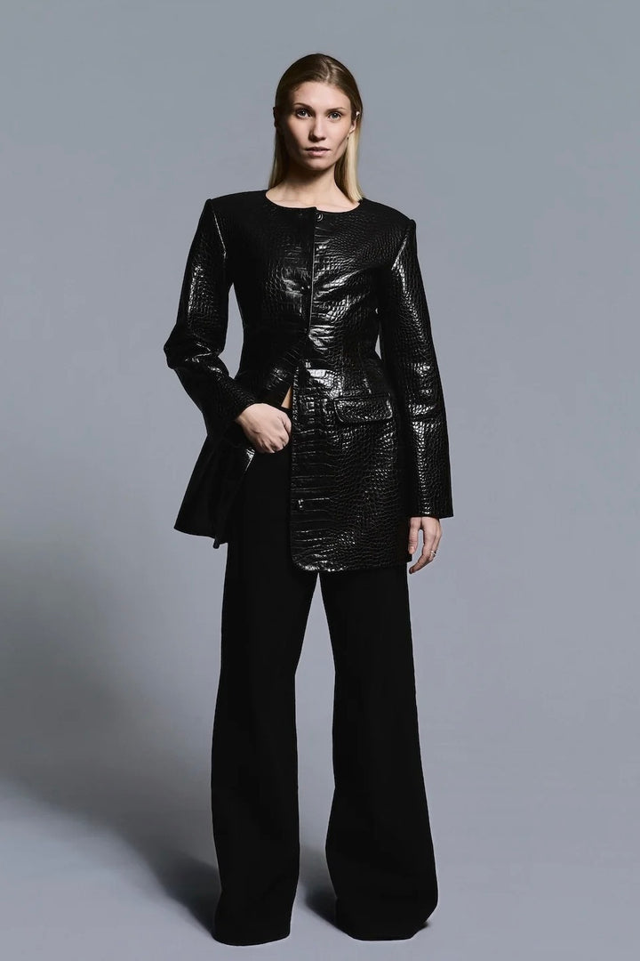 Blair Blazer Black Croco