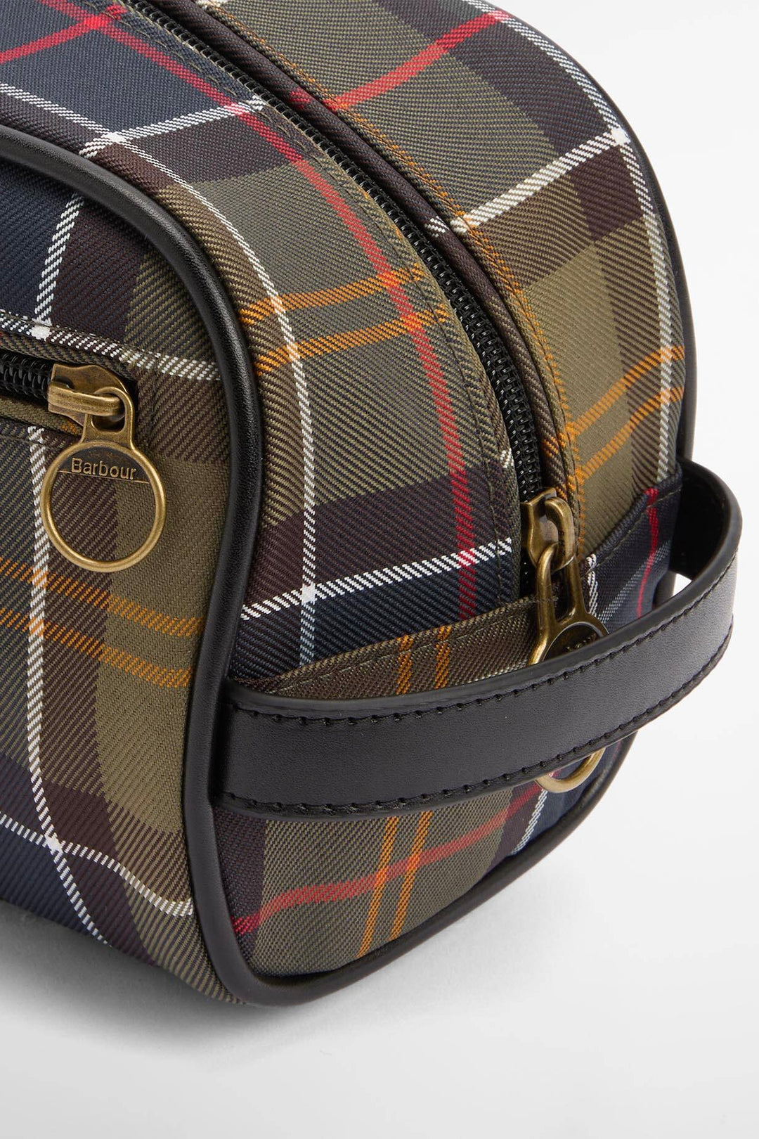Barbour Tartan Washbag Olive