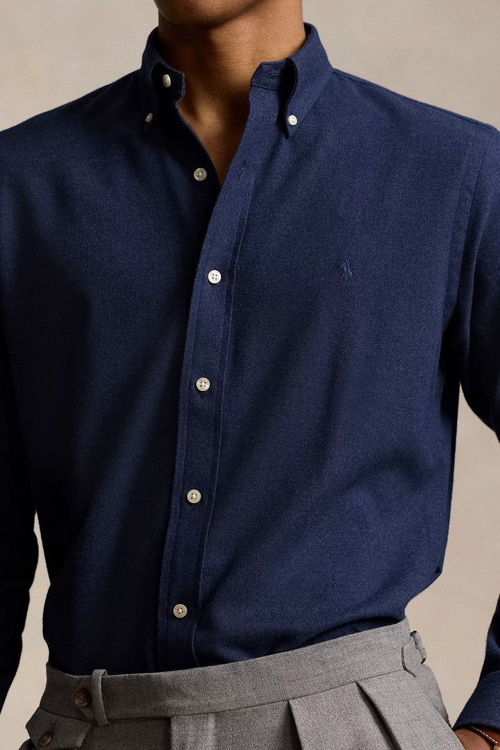 Custom Fit Performance Twill Shirt Navy Heather