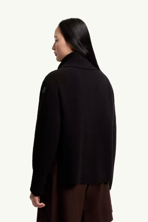 Wool & Cashmere Zip-Up Jumper Black