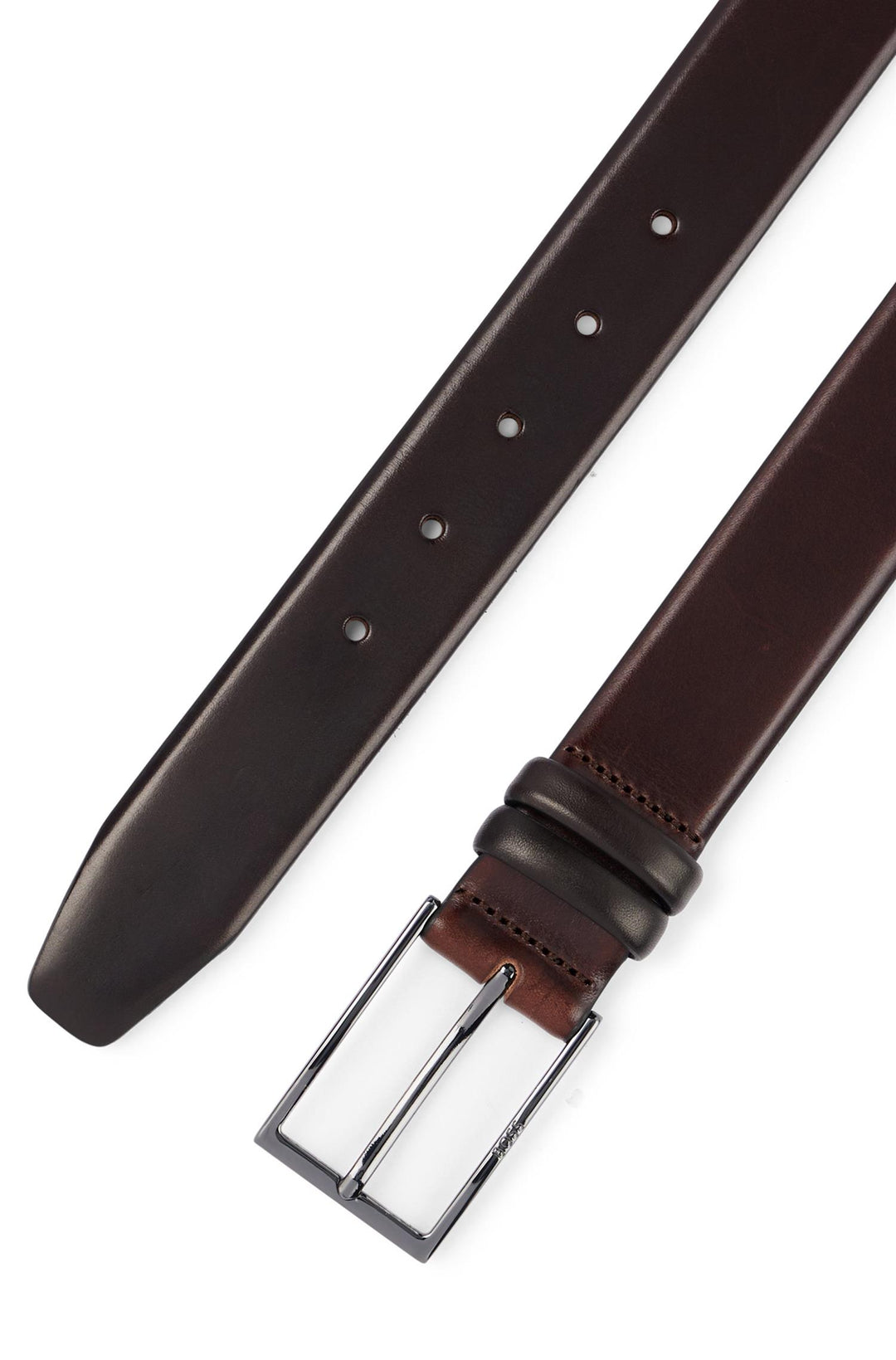 Carmello leather belt Dk Brown