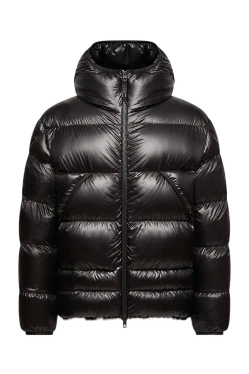 Anapo Hooded Mid-Length Down Jacket Black