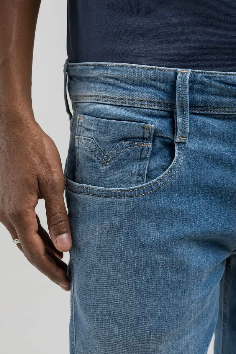 Anbass Slim Fit Jeans Mid Blue