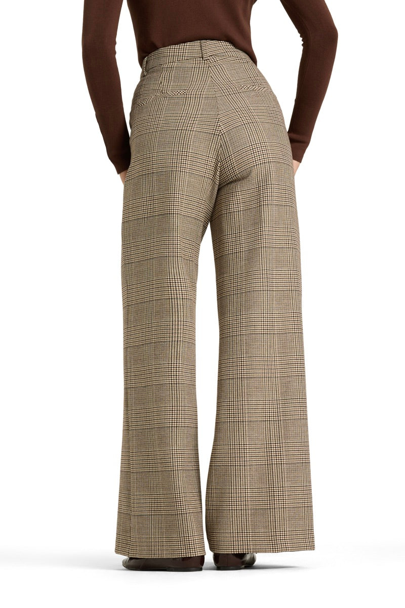 Alexis Wool Pants Glencheck Turtue/Brown