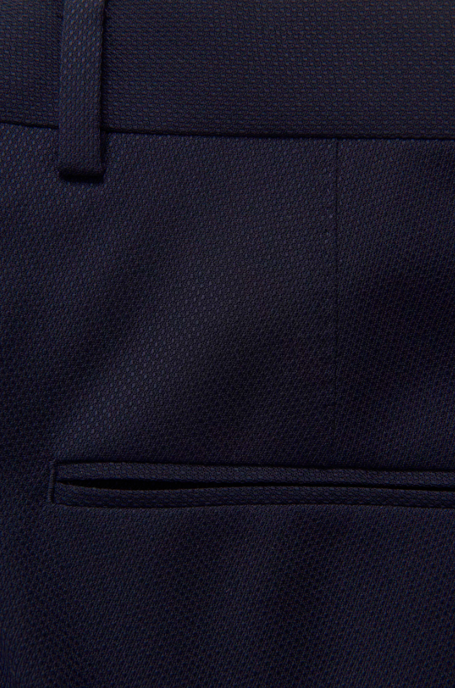 Denz Wool Trousers Dark Blue