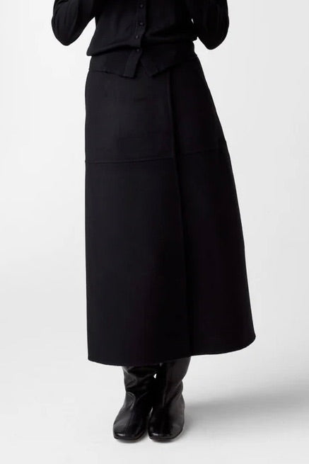Thelma Wool Skirt Black