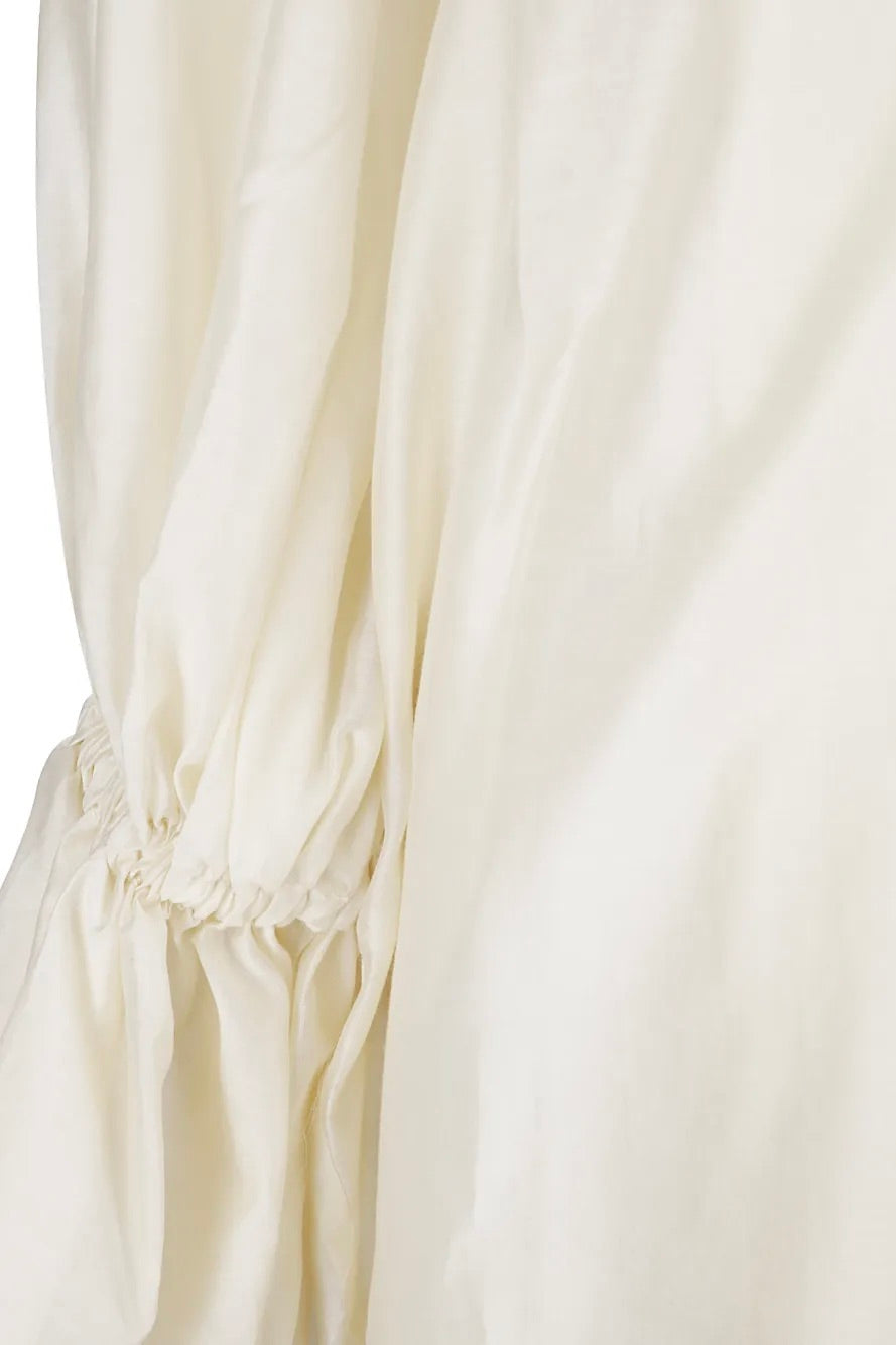 Estelle Ruffled Neck Blouse Cream