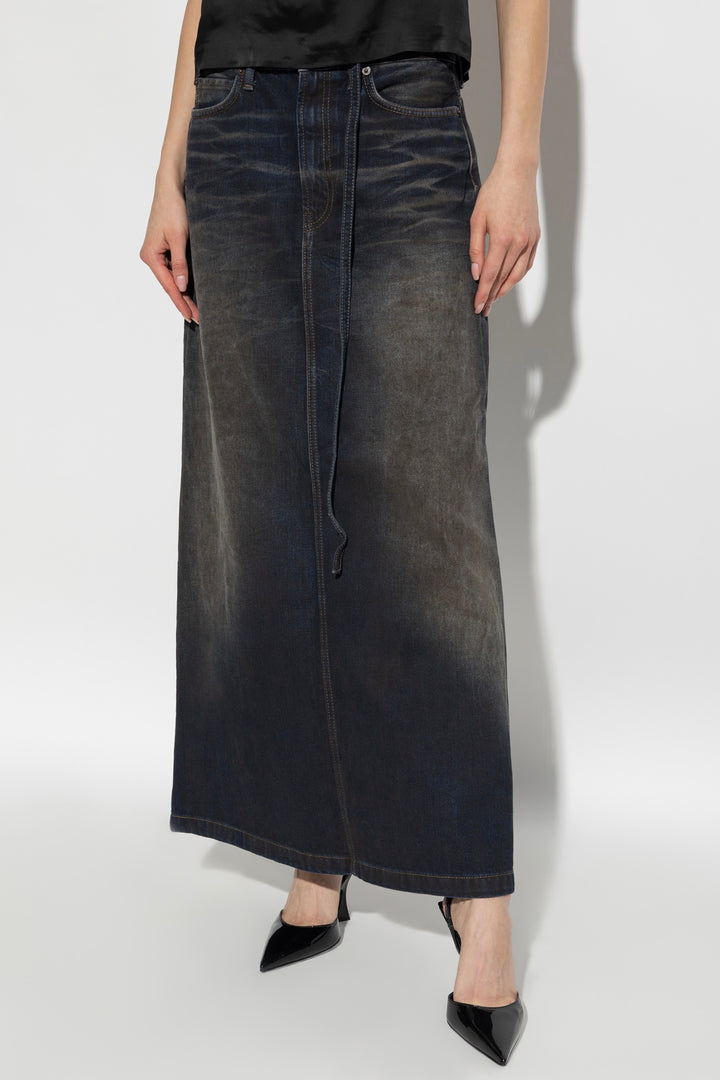 Denim Skirt Dark Vintage Blue