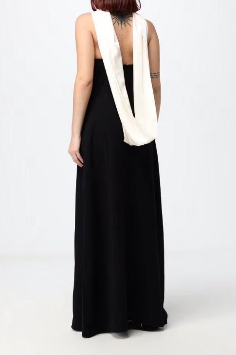 ELEH Crêpe Halterneck Long Evening Gown Black - Dale