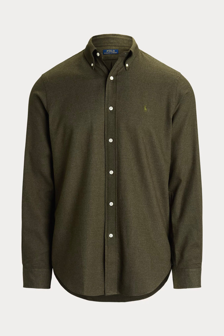 Custom Fit Performance Twill Shirt Loden Heather