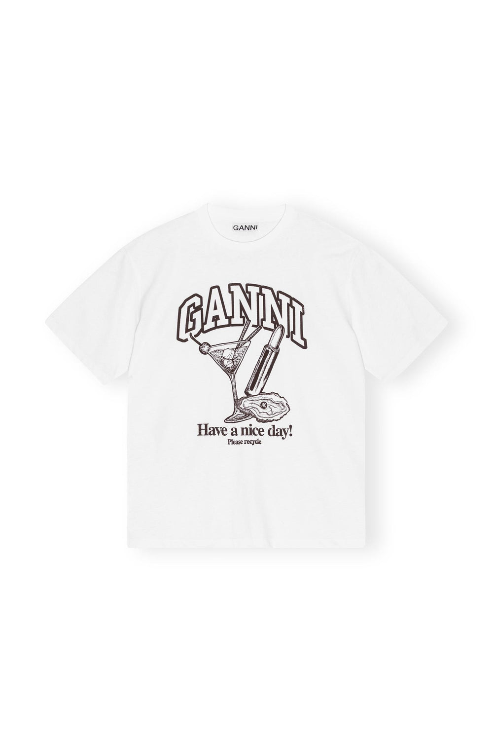 GANNI - Future Heavy Jersey Cocktail T-shirt - Dale