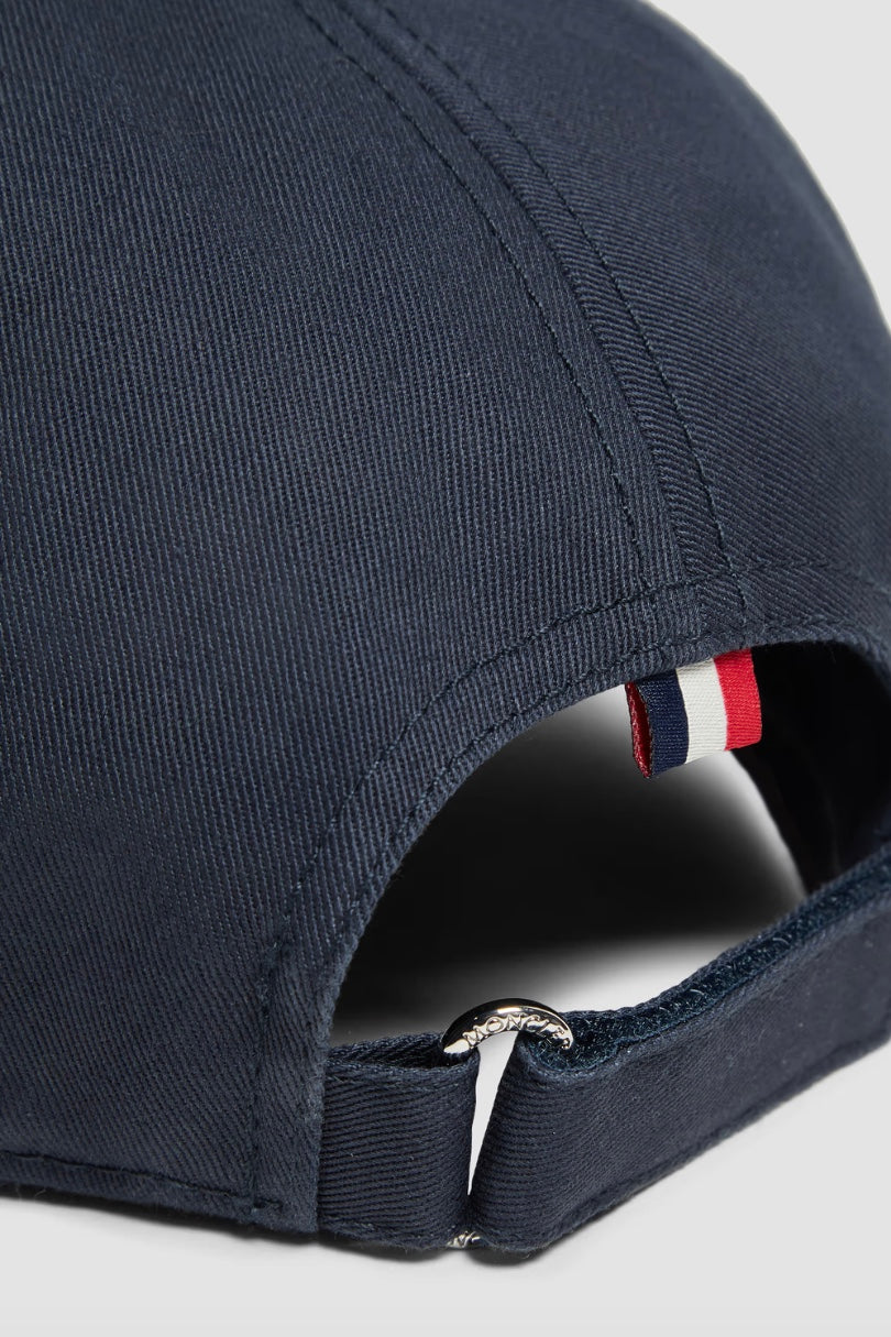 Embroidered Logo Gabardine Baseball Cap Navy