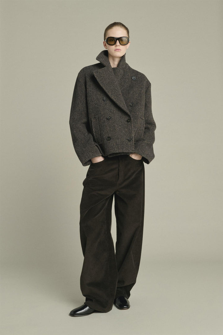SOEUR Joseph Short Coat Marron/Noir - Dale