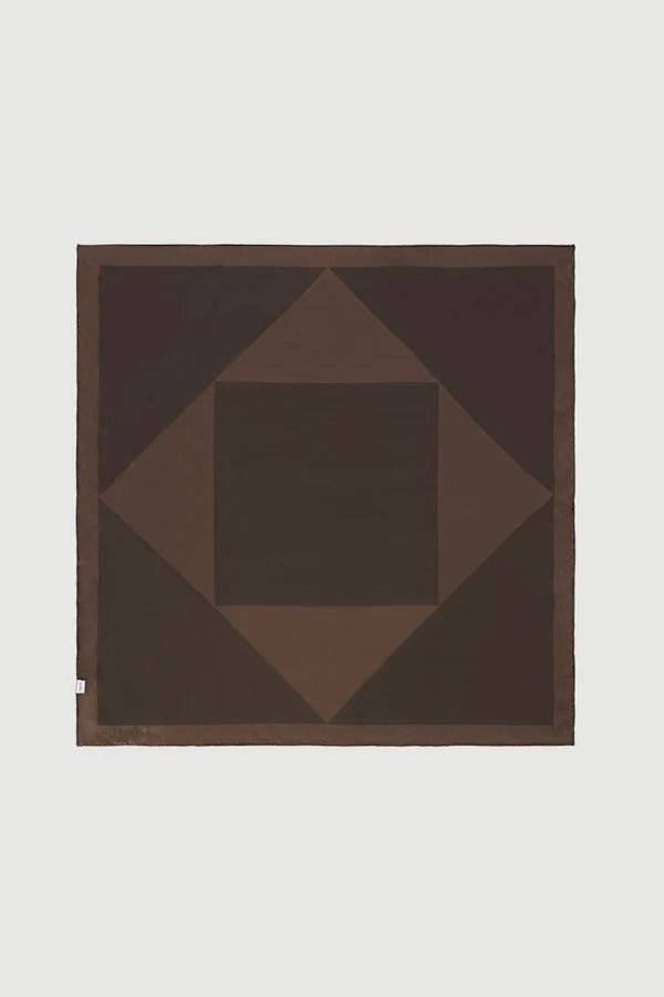 Square Silk Scarf Chestnut/Brown