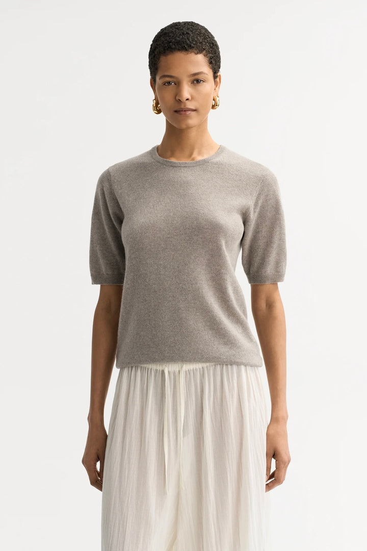 SOFT GOAT Short Sleeve Crewneck Greige - Dale