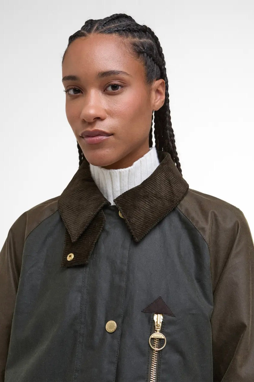 Barbour Evette Wax Jacket Ancient Olive