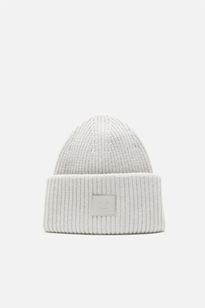 Large Face Logo Yak Beanie Light Grey