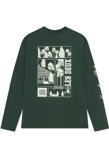 Woods LS T-Shirt Darkest Spruce Green