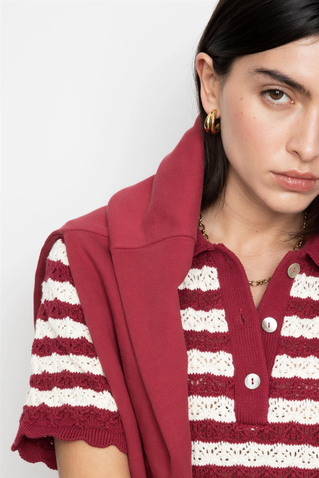 Emery Dress Berry Stripe