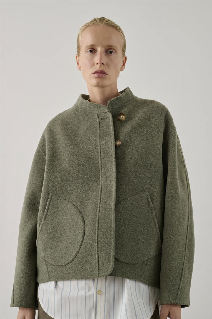 Windsor Short Double-Faced Wool Coat