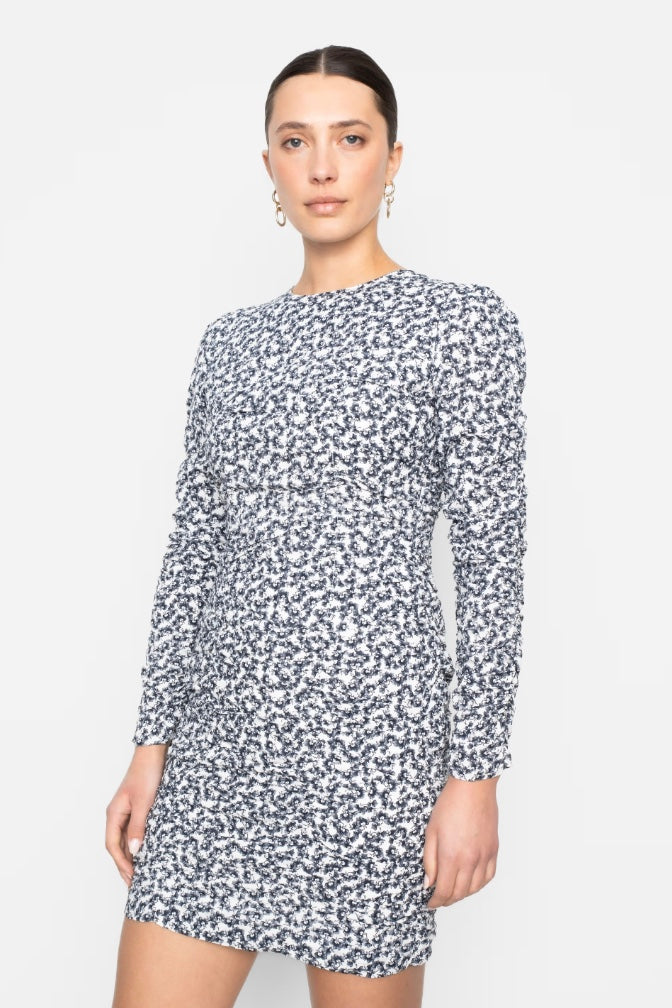 Alessia Dress Navy Rosehip Print