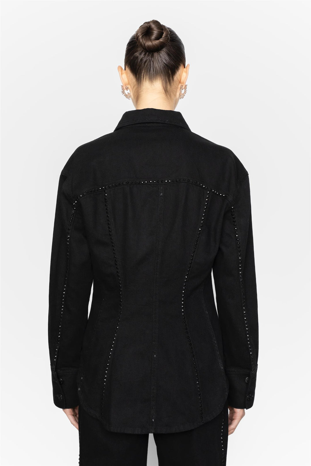 Eloise Embellished Shirt Black