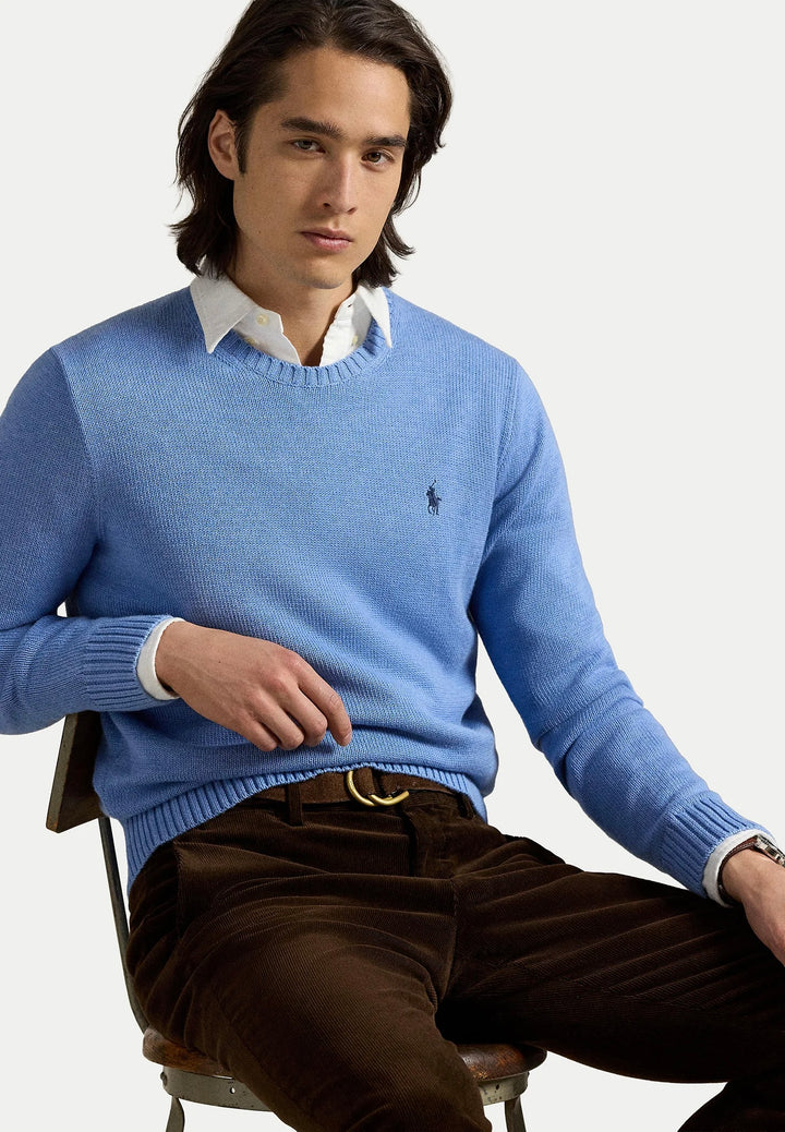 Long Sleeve Cotton Jumper Soft Royal Heather
