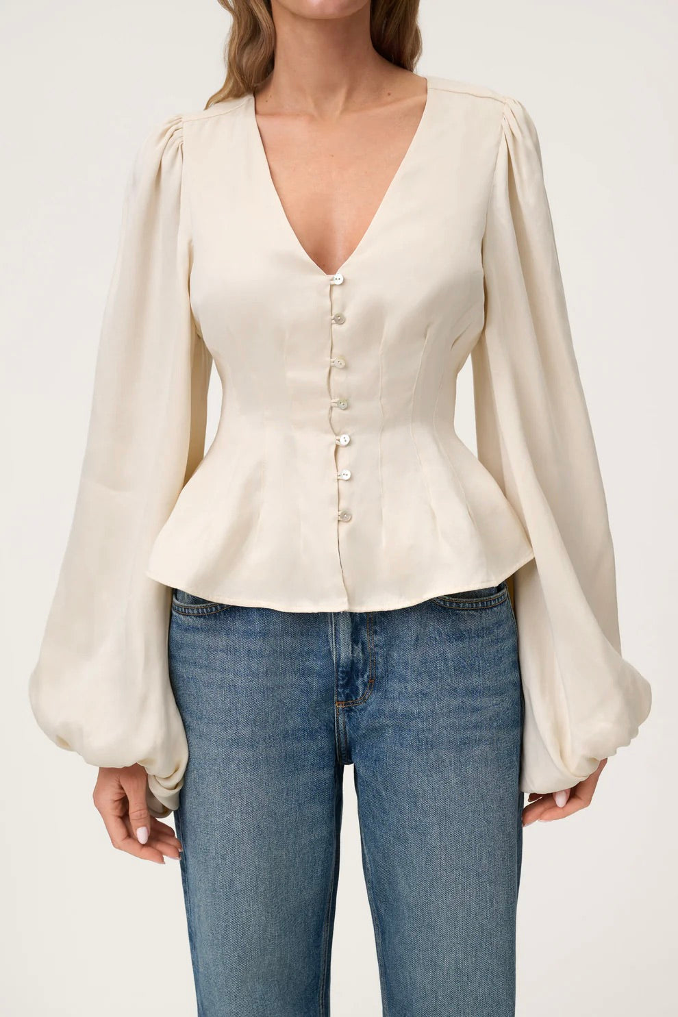 Palena Blouse Butter Yellow/Ivory