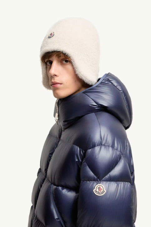 Anapo Hooded Mid-Length Down Jacket Dusty Blue