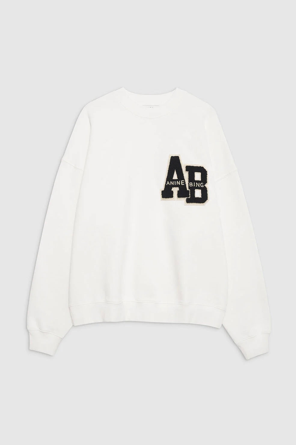 ANINE BING Miles Sweatshirt Letterman Offwhite - Dale