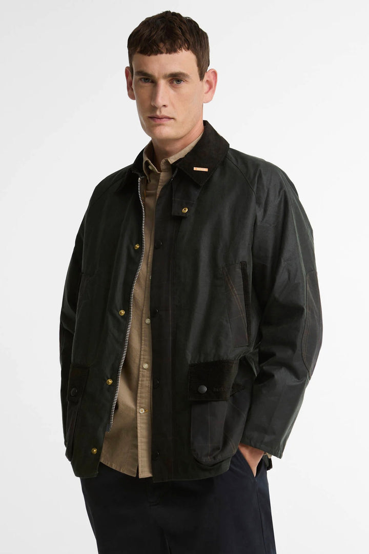 Barbour Patch Bedale Wax Jacket Sage
