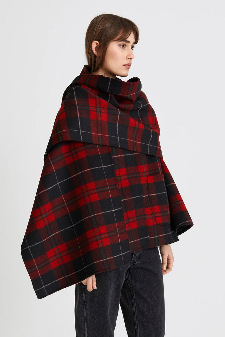 Tecla Scarf Red Check